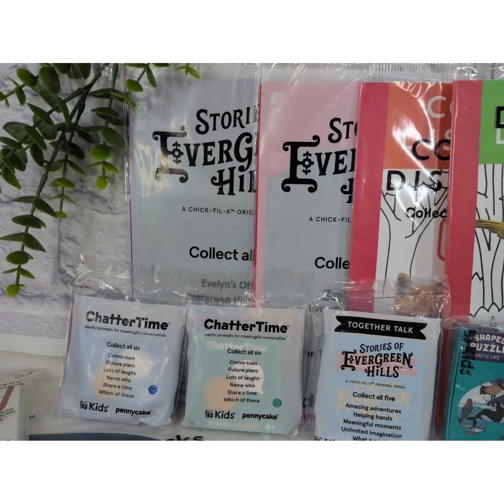 SEALED LOT 27🚨ChickfilA KidsMeal Games Cow Mask Puzzles Book Evergreen BusyBag